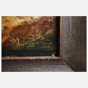 Paar jagdliche Malereien