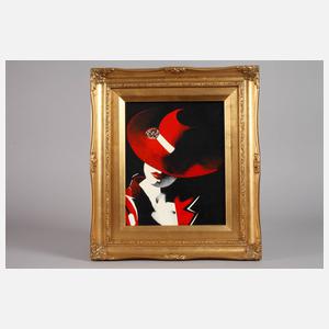 Dame in Rot