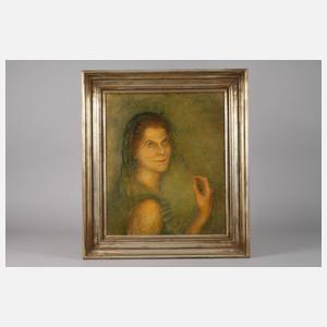 Damenportrait in Grün