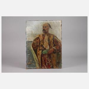 Tatar mit Säbel und Pfeife