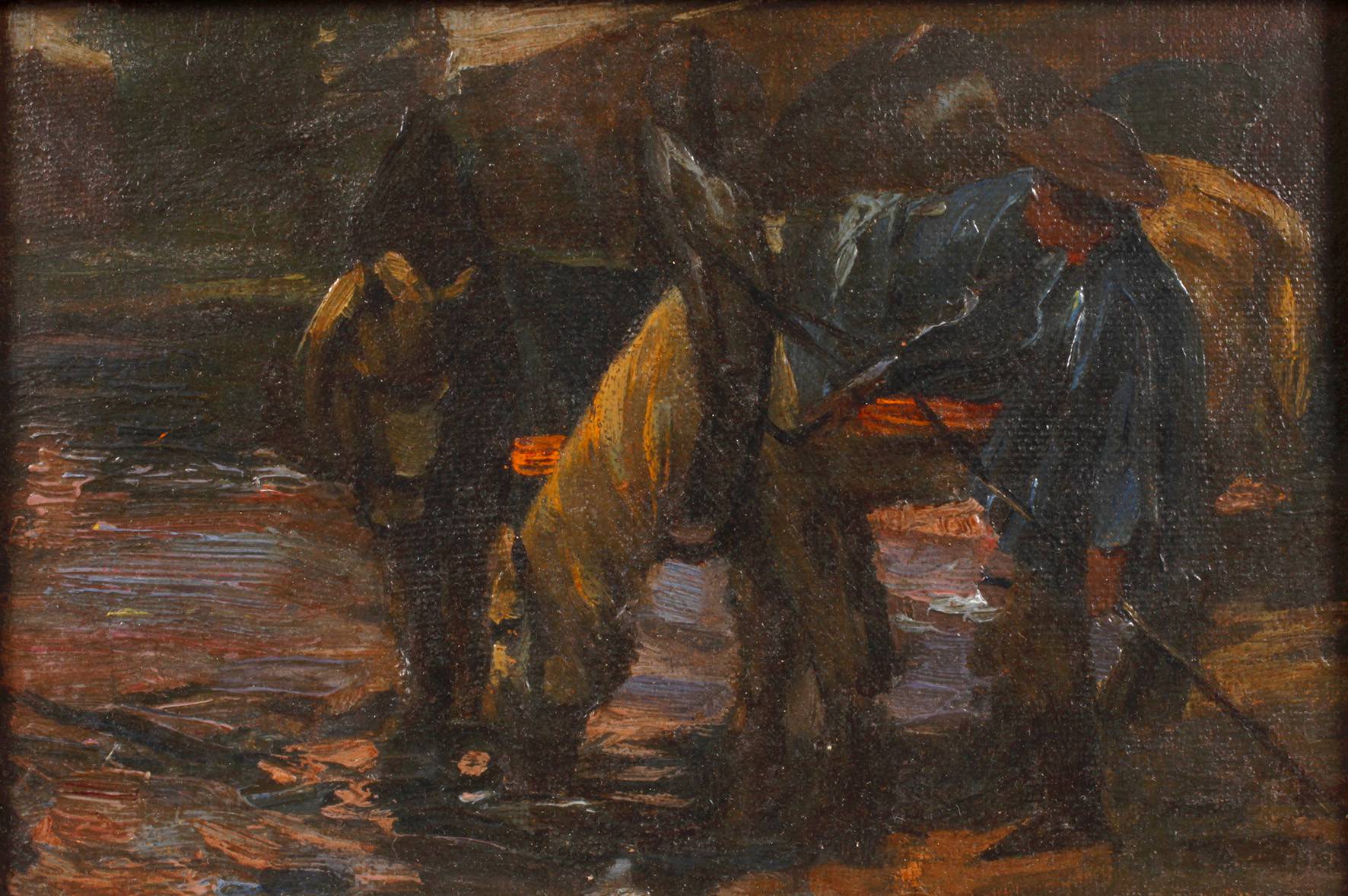 Pferde in der Schwemme