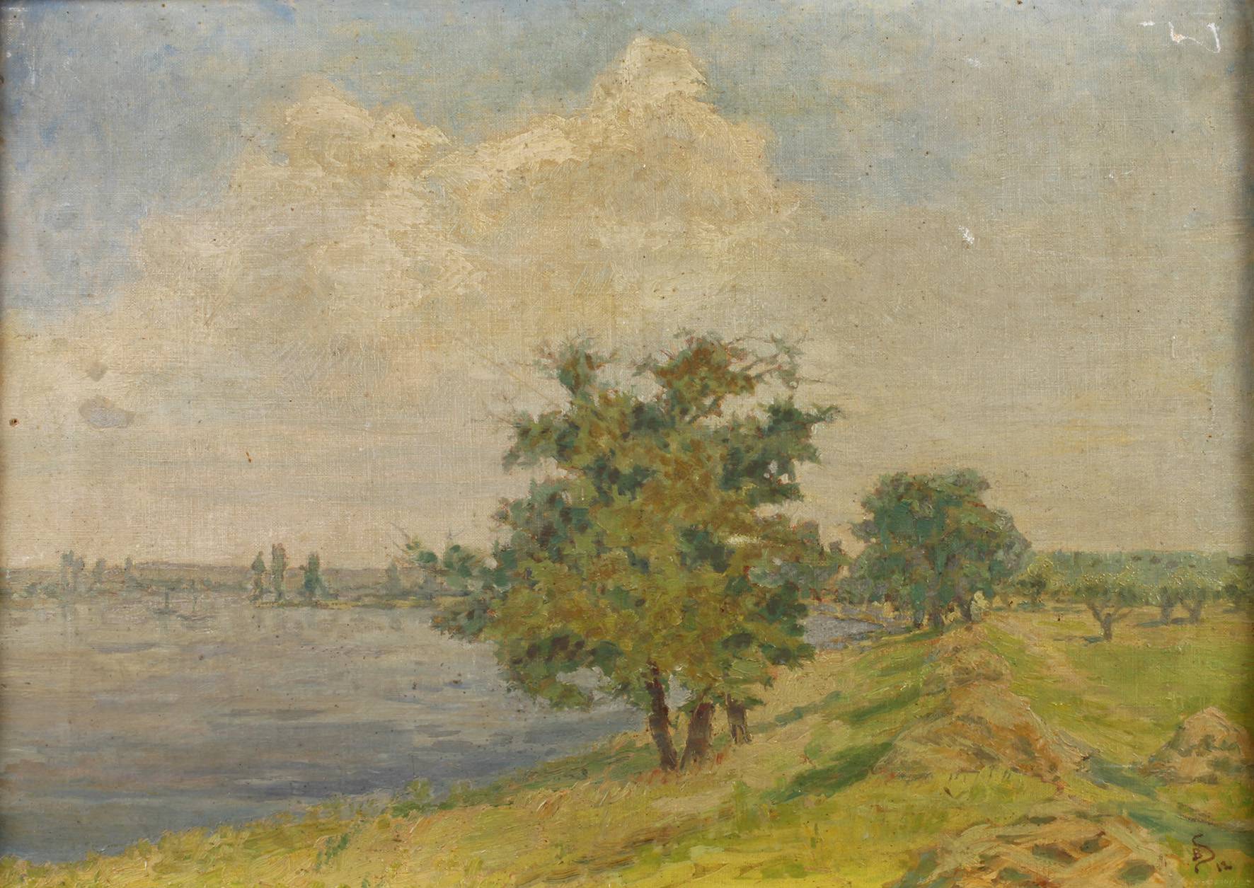 Sommerliche Flussuferlandschaft