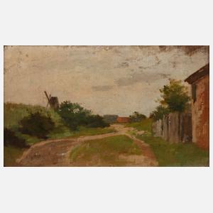 Windmühle in Sommerlandschaft