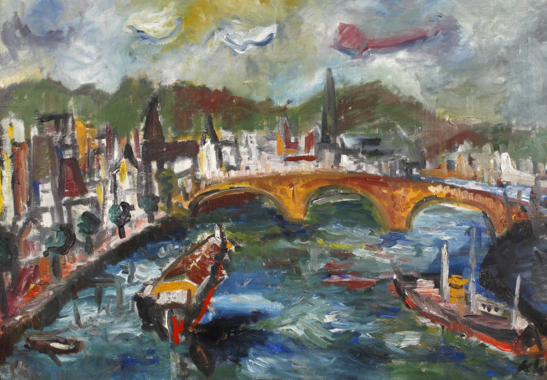 Expressive Stadtlandschaft