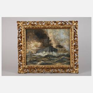 K. Köppel, Paar Gemälde deutsche Kriegsmarine