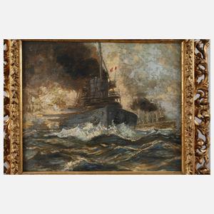 K. Köppel, Paar Gemälde deutsche Kriegsmarine