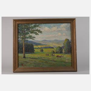 Monogrammist FK, Landschaft mit Kühen