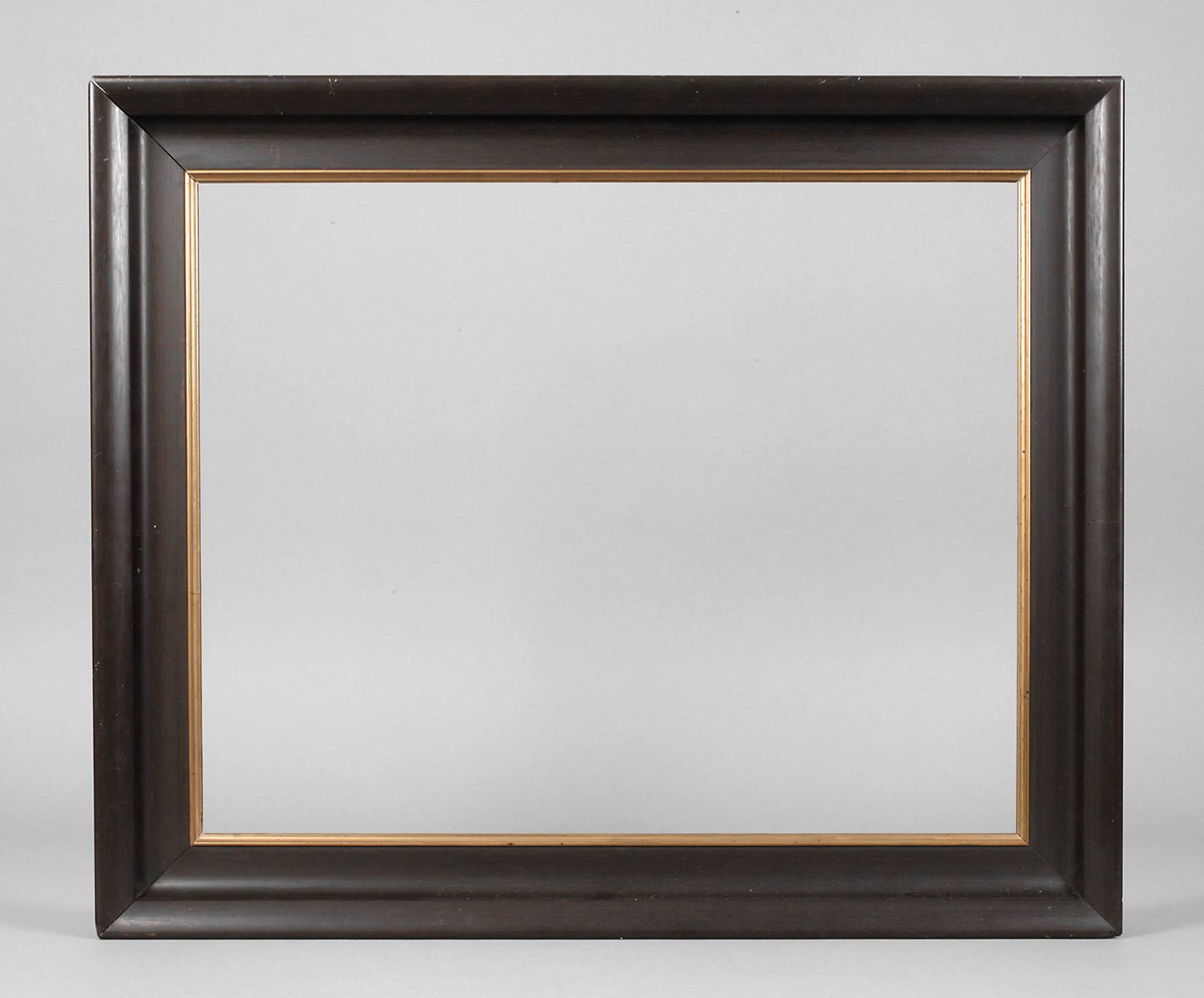 Dunkelbraune Leiste mit Goldinlay, Mitte 20. Jh.