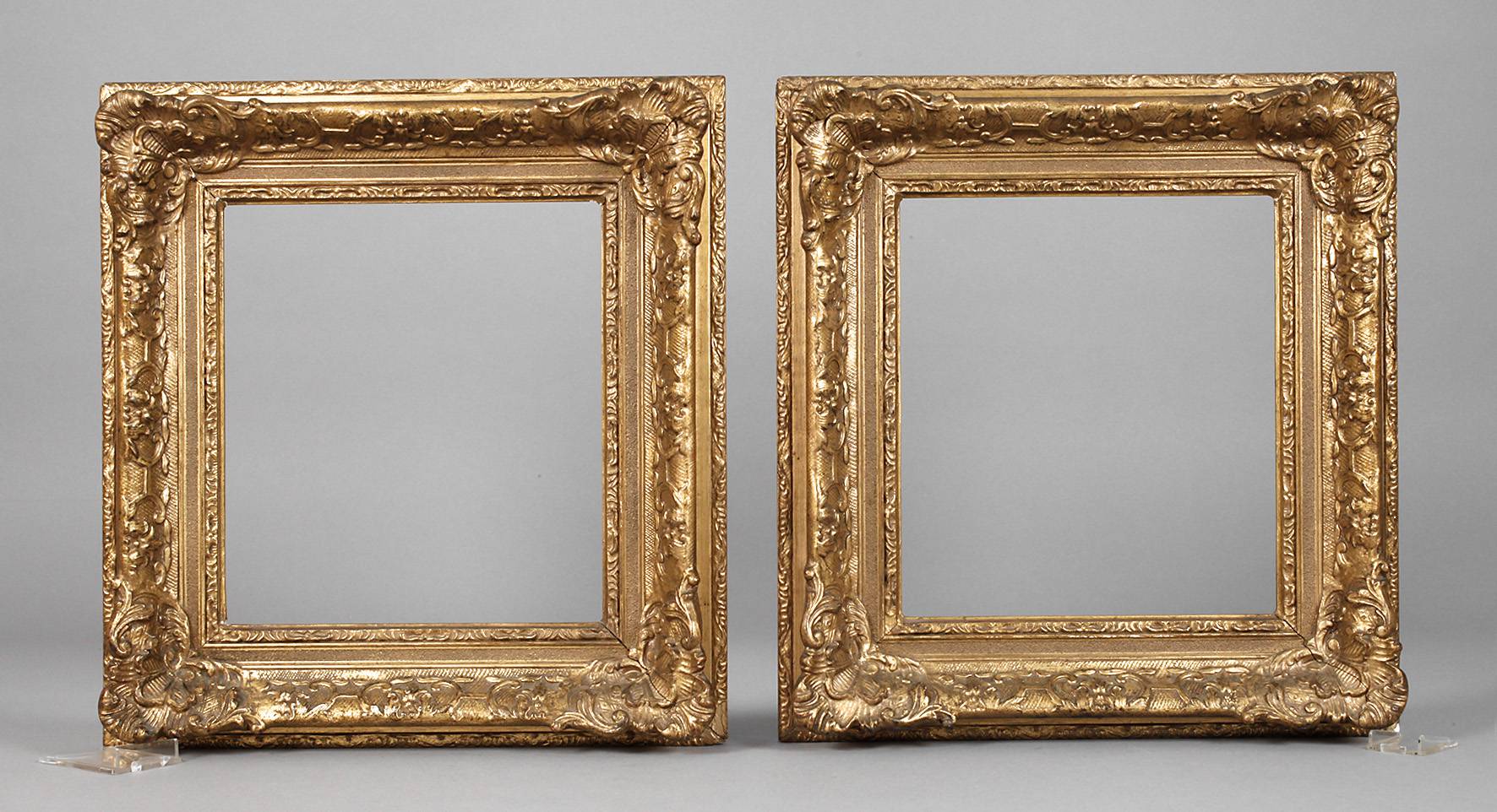 Zwei Goldstuckrahmen, 2. Hälfte 20. Jh.