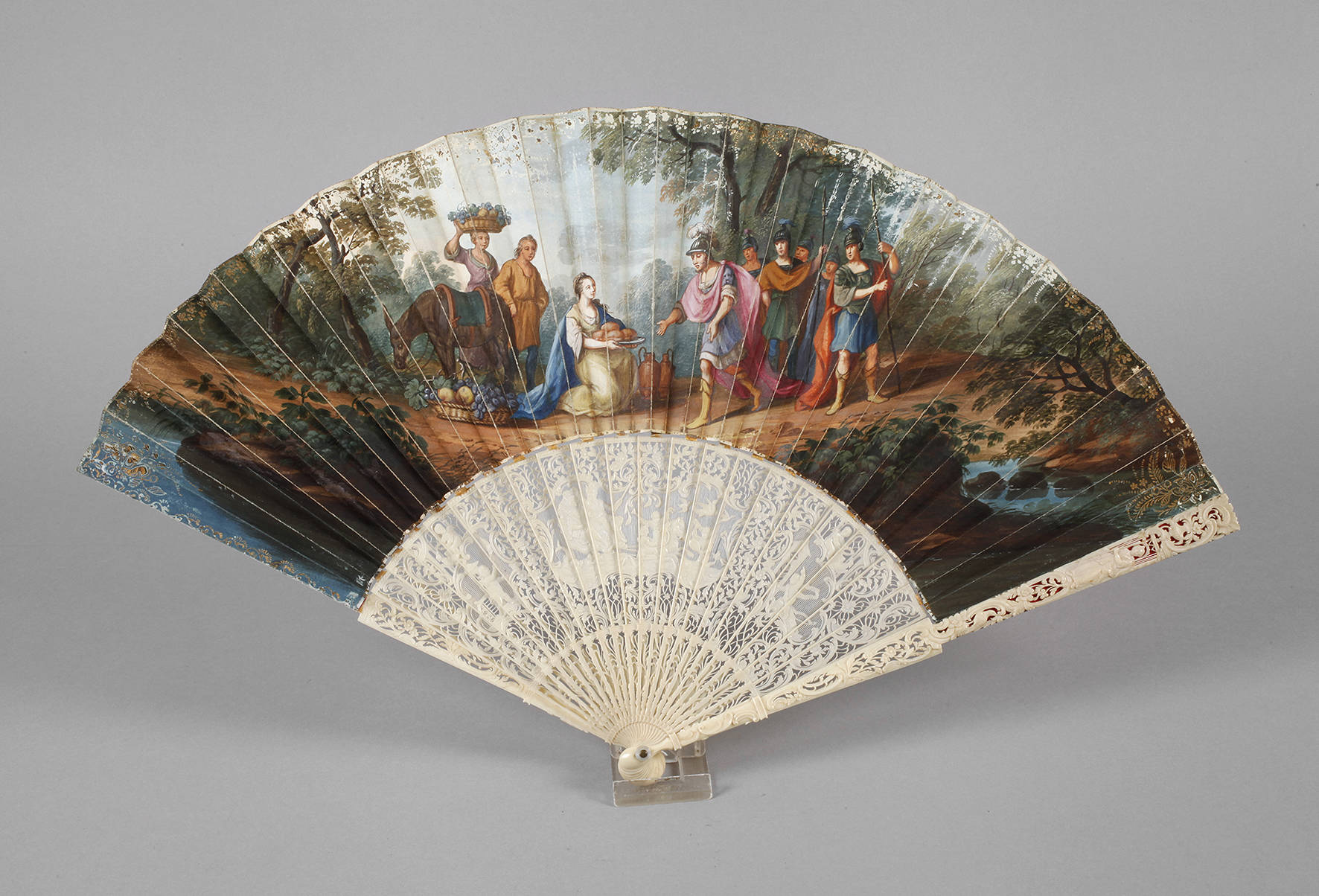 Feiner Fächer Elfenbein