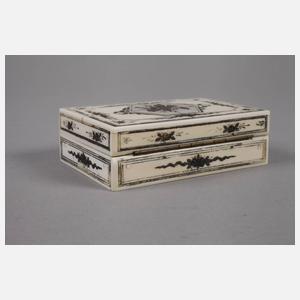 Feine Dose Elfenbein