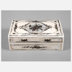 Feine Dose Elfenbein