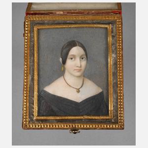 Elfenbeinminiatur Biedermeier