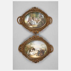 Paar Elfenbeinminiaturen