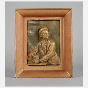 Wachsrelief Isaac Newton