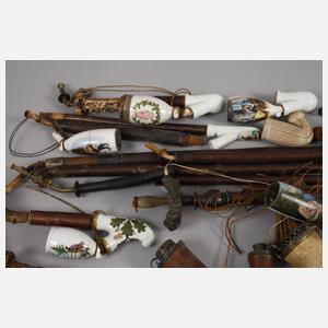 Pfeifensammlung in Schauvitrine