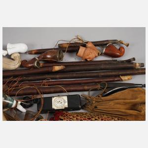 Pfeifensammlung in Schauvitrine