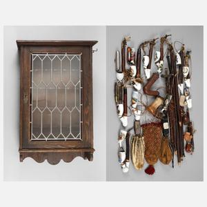Pfeifensammlung in Schauvitrine