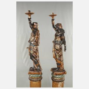 Paar figürliche Salonlampen