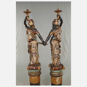 Paar figürliche Salonlampen