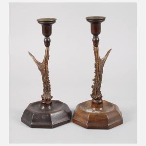 Paar jagdliche Leuchter