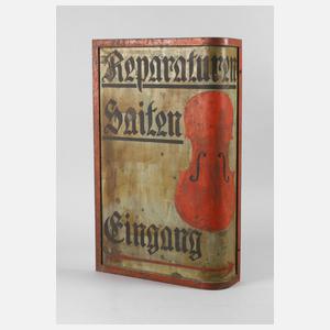 Werbeausleger Musikaliengeschäft