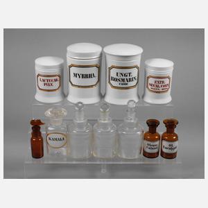 Konvolut Apothekergefäße