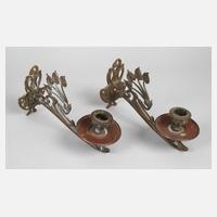 Paar Klavierleuchter Jugendstil111