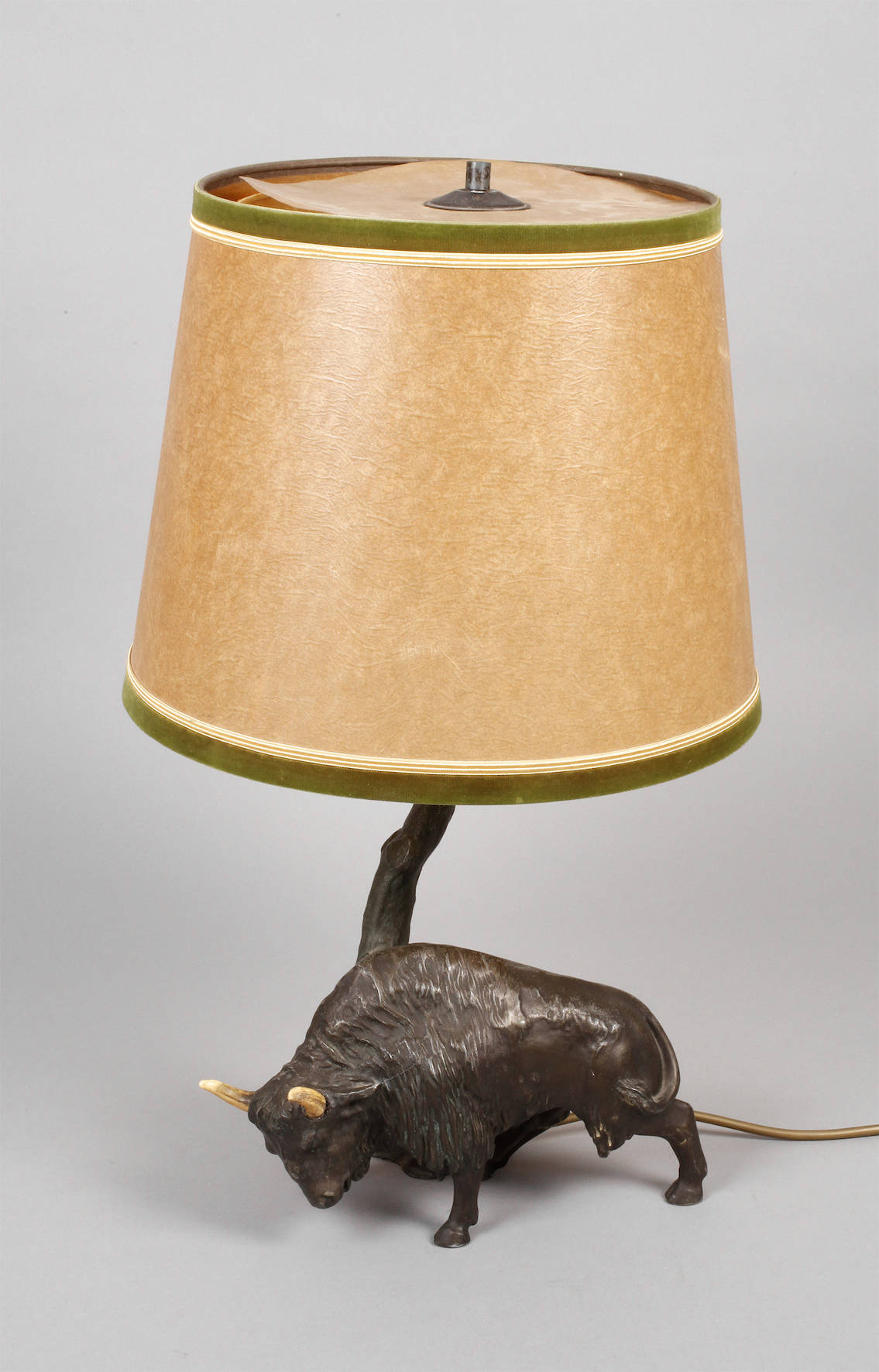 Tischlampe mit Bison