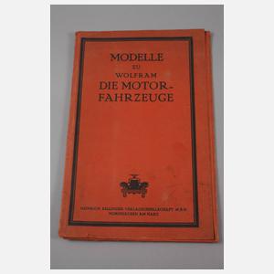 Mappe mit Fahrzeugmodellen