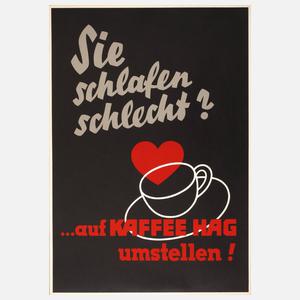 Werbeplakat Kaffee Hag