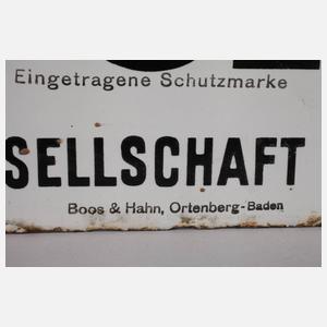 Emailschild als Werbeausleger