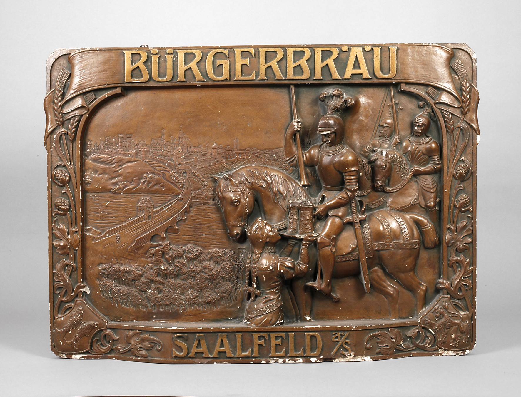 Werbeschild Bürgerbräu Saalfeld
