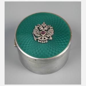 Emaillierte Silberdose