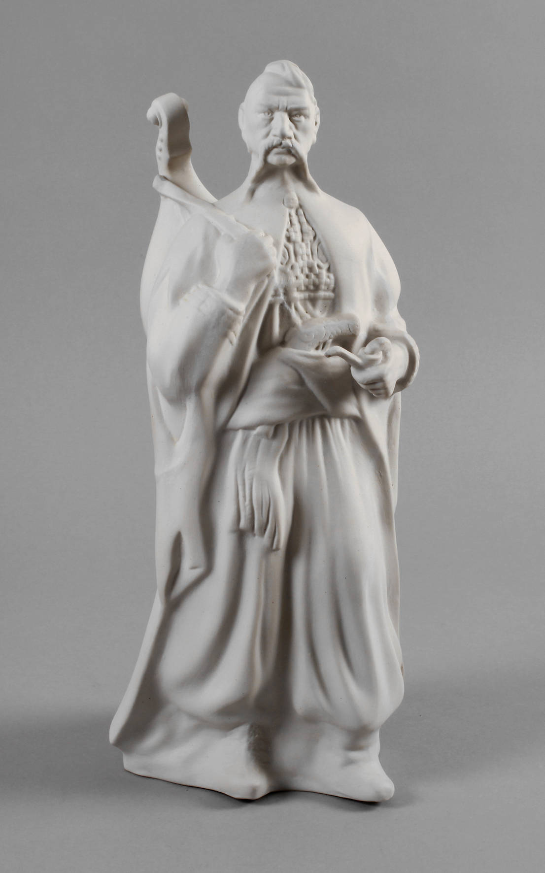 Ukrainische Biskuitporzellanfigur Musikant