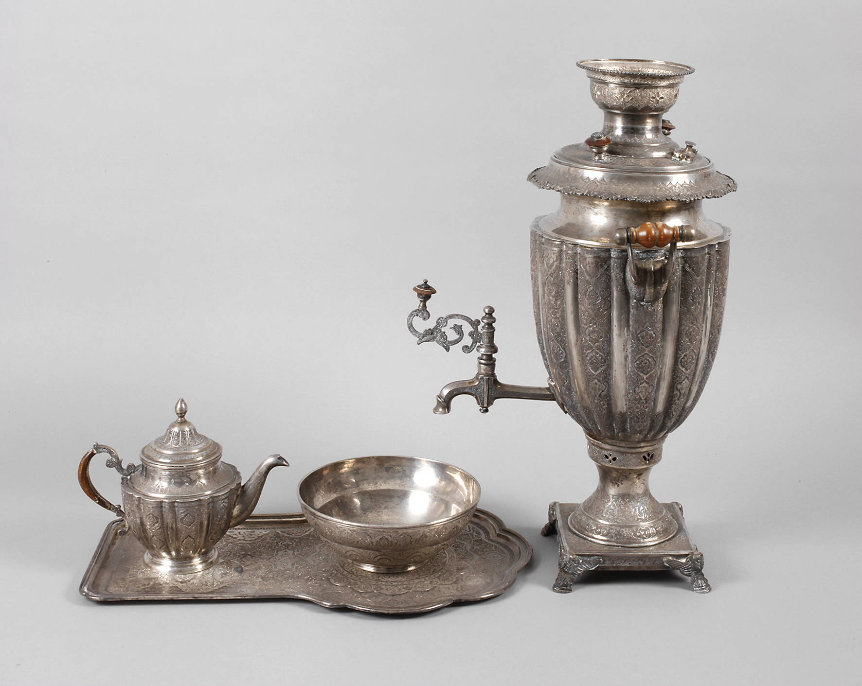 Großer persischer Samowar Silber