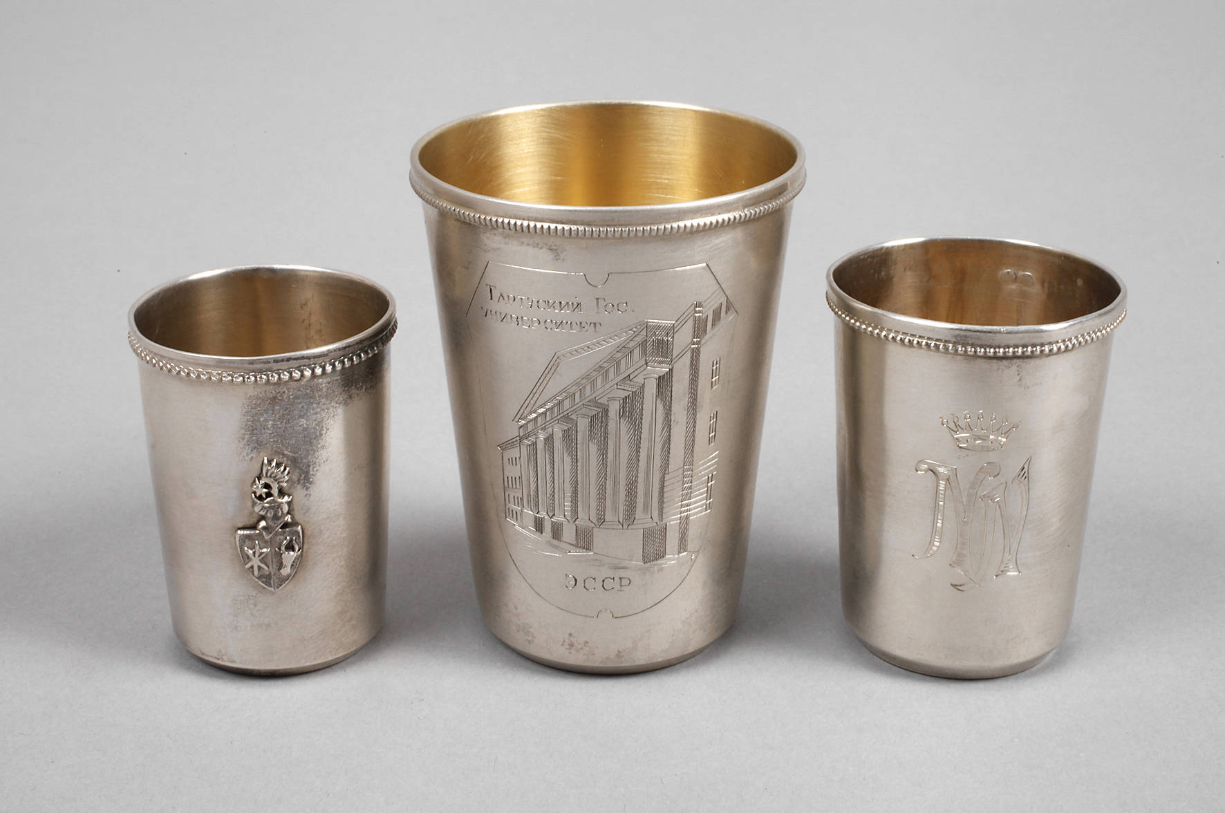 Russland drei Silberbecher