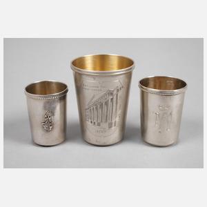 Russland drei Silberbecher