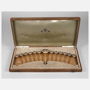 Russland feine Eislöffelgarnitur im Kasten