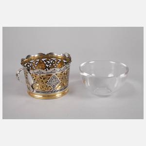 Russland Gebäckschale Tula-Silber