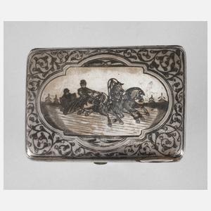 Russland Zigarettenetui mit Troika