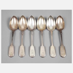 Sechs Menülöffel Sankt Petersburg