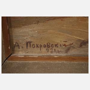 A. Pokrowski, Sommerliche Dorfansicht