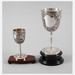 Zwei Silberbecher
