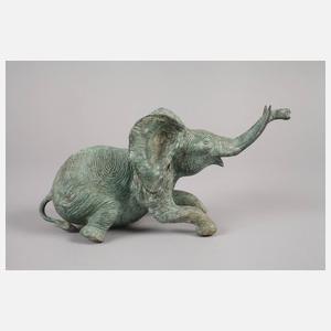 Bronzeplastik Elefant