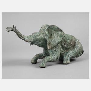 Bronzeplastik Elefant