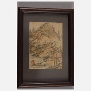 Drei Seidenmalereien