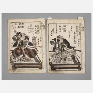 Paar Farbholzschnitte