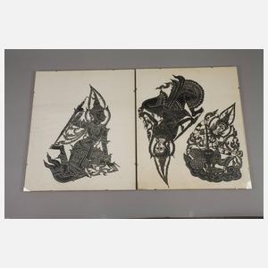 Sechs Nang Talung-Figuren