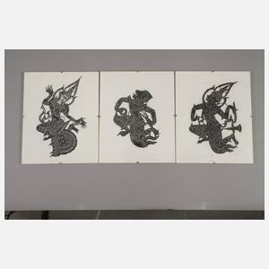 Sechs Nang Talung-Figuren